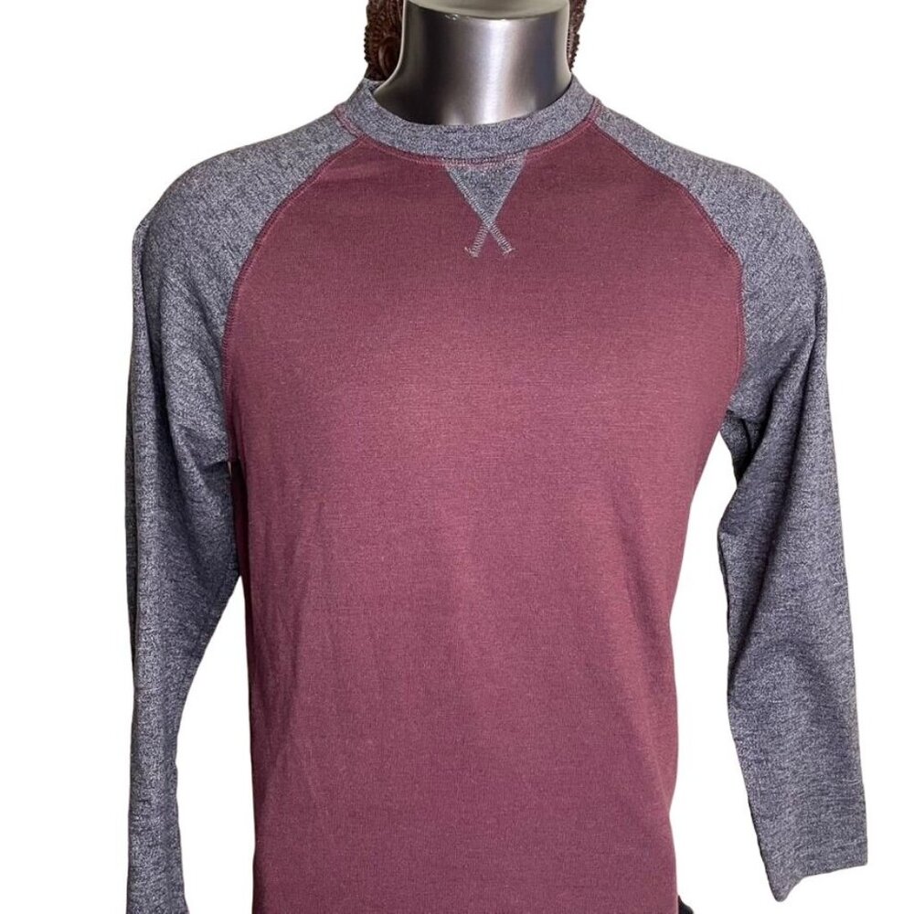 Eddie Bauer Pullover Sweat Shirt Brown Mens Crew Neck Size Large u Raglan Sleeve